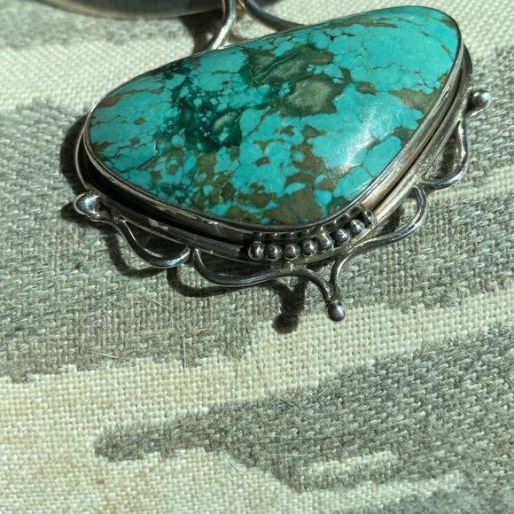 Massive Chrysacolla Sterling Pendant - Picture 5 of 7